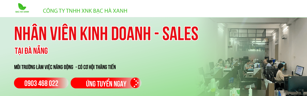 Bạc Hà Xanh tuyển nhân viên sale